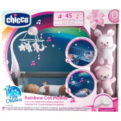 Mobile arc-en-ciel 3 en 1 - Rose