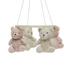 Mobile en bois Teddy Bear wild rose/naturel