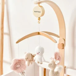Mobile musicale en bois - Fanfan - Rose