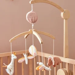 Mobile musical en bois Popsie, Gigi & Louli