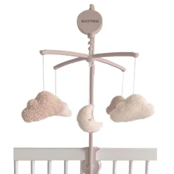 Mobile musicale Teddy Bouclette - Nuage de lune - Beige