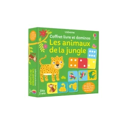 Mon coffret livre et dominos Les animaux de la jungle