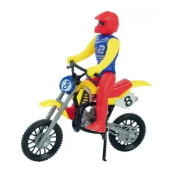 Motocross avec pilote (coloris aléatoire)