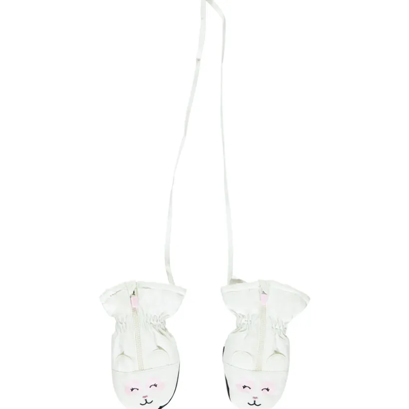 Moufles de ski Souris reliées et zippées pour bébé fille