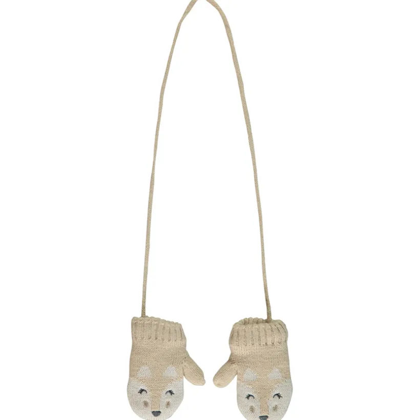 Moufles reliées motif animal pour bébé fille