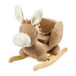 Âne à bascule en sherpa Teddy - Caramel
