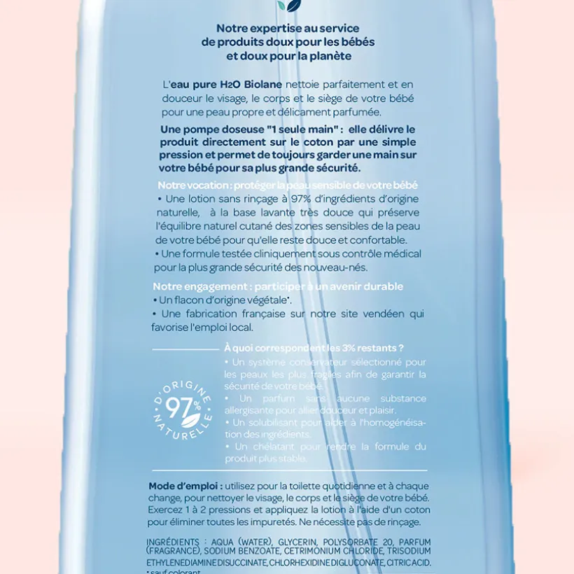 Nettoyant sans rinçage Eau Pure H2O 350 ml