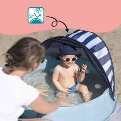 Nid 3-en-1 Aquani aire de jeux et piscine anti-UV - Marinière
