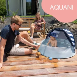Nid 3-en-1 Aquani aire de jeux et piscine anti-UV - Marinière