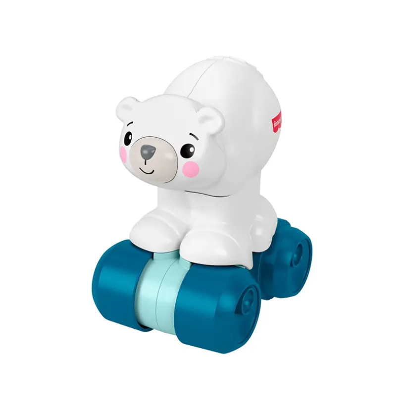 Ours polaire à poursuivre Press'N'Go blanc
