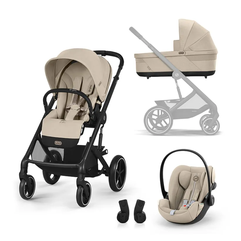 Pack Balios poussette S Lux + nacelle Cot S + siège-auto i-Size cloud G Almond Beige