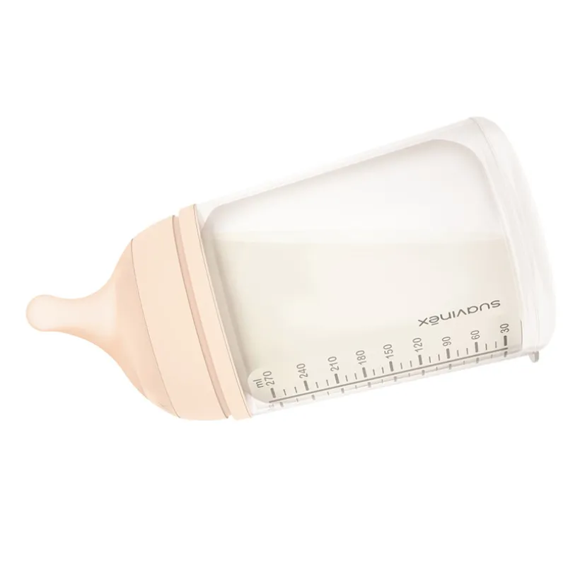 Pack biberon Zero.Zero Follow-On spécial allaitement 180ml rose