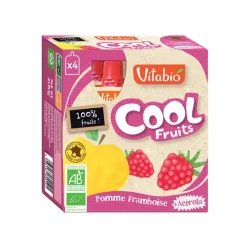 Pack de 4 gourdes Cool Fruits pomme framboise bio
