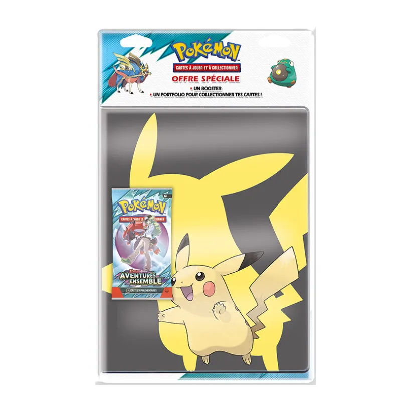 Pack portfolio + booster Pokémon Aventures Ensemble (modèle aléatoire)