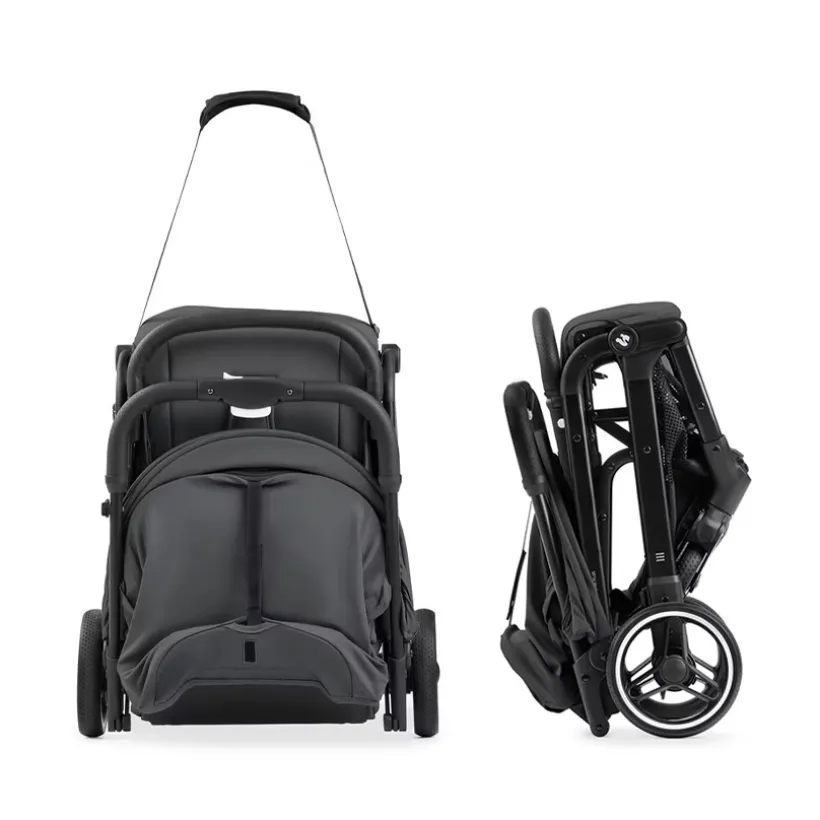 Pack poussette Travel N Care Plus black avec volant pour bébé