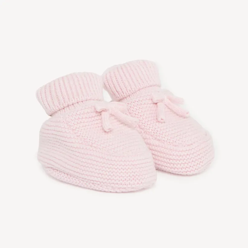 Paire de chaussons en tricot uni pour bébé fille