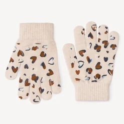 Paire de gants imprimé fantaisie pour fille