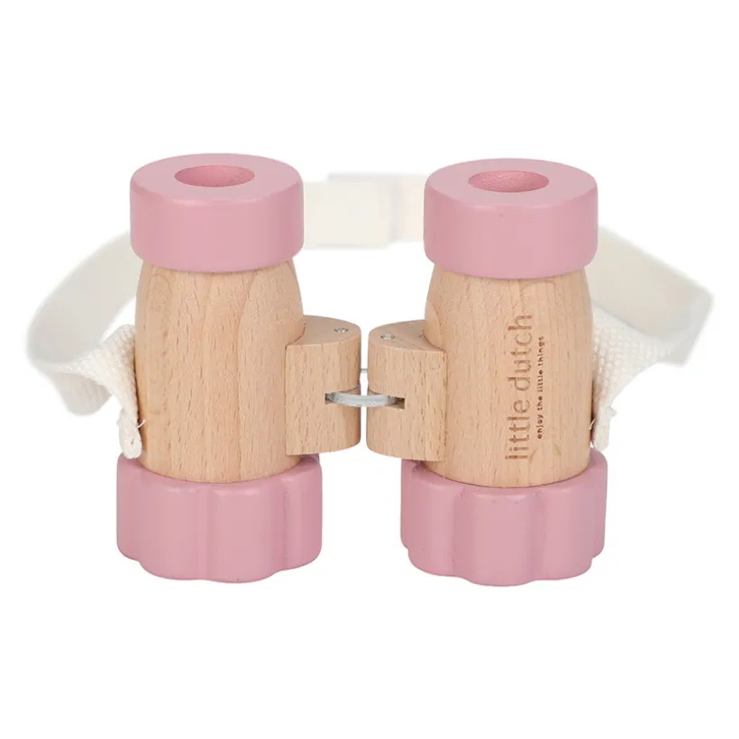 Paire de jumelles en bois Fairy Garden - Rose