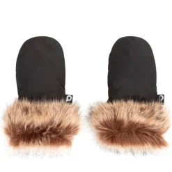 Paire de moufles universelles Simone effet fourrure pour poussette