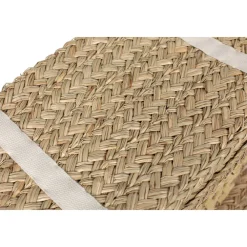 Paniers de rangement sous forme de coffres en Rotin Jaune 2pcs