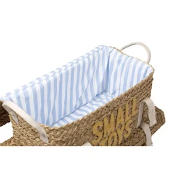 Paniers de rangement sous forme de coffres en Rotin Jaune 2pcs