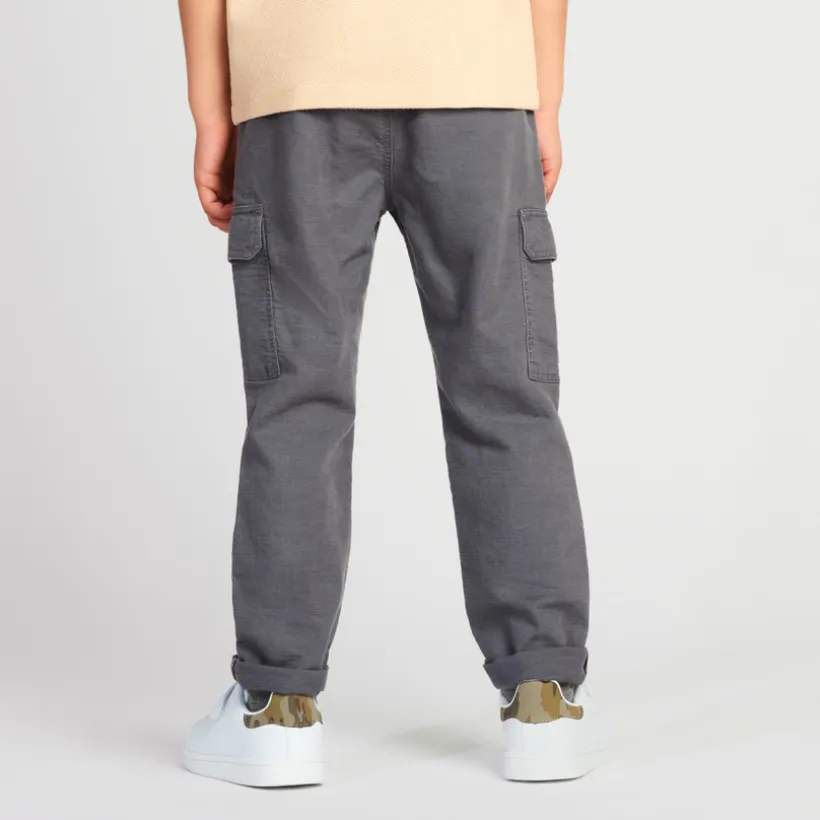 Pantalon cargo en toile unie pour garçon