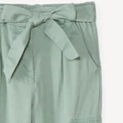 Pantalon cargo en twill avec ceinture pour fille