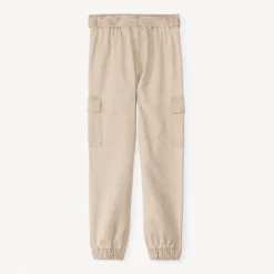 Pantalon cargo en twill avec ceinture pour fille