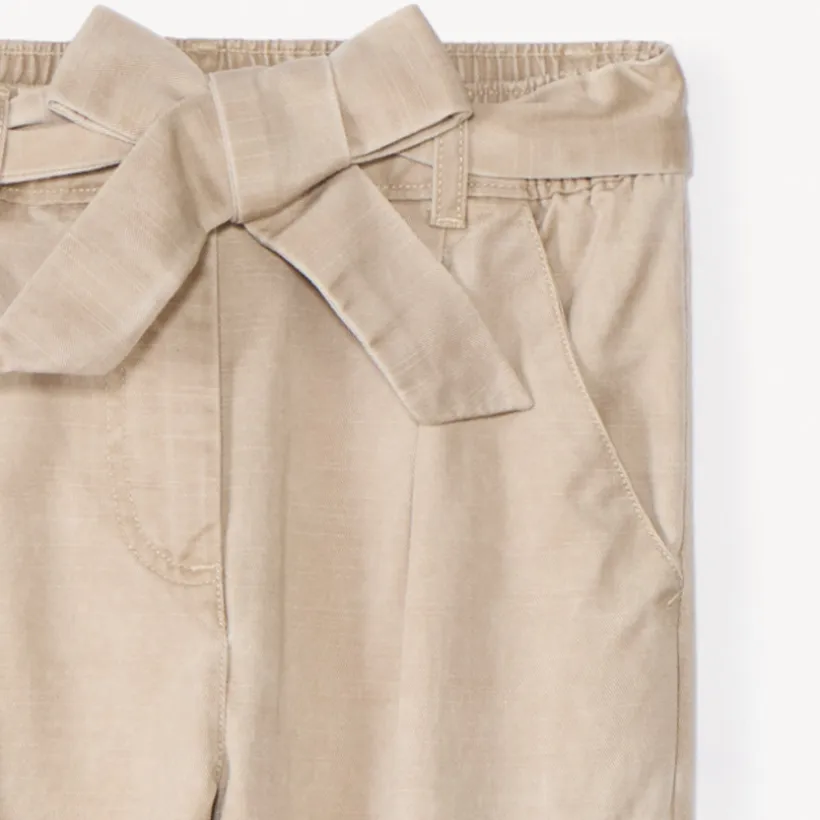 Pantalon cargo en twill avec ceinture pour fille