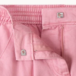 Pantalon cargo en twill uni avec ceinture pour fille