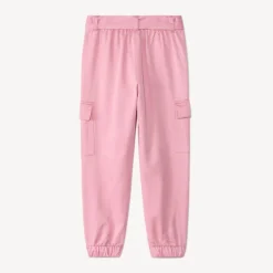 Pantalon cargo en twill uni avec ceinture pour fille