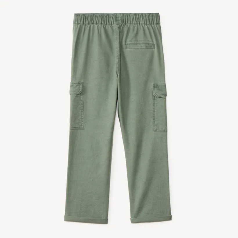 Pantalon cargo uni en toile pour garçon