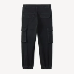 Pantalon cargo uni à poches soufflet pour garçon