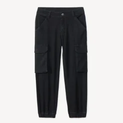 Pantalon cargo uni à poches soufflet pour garçon