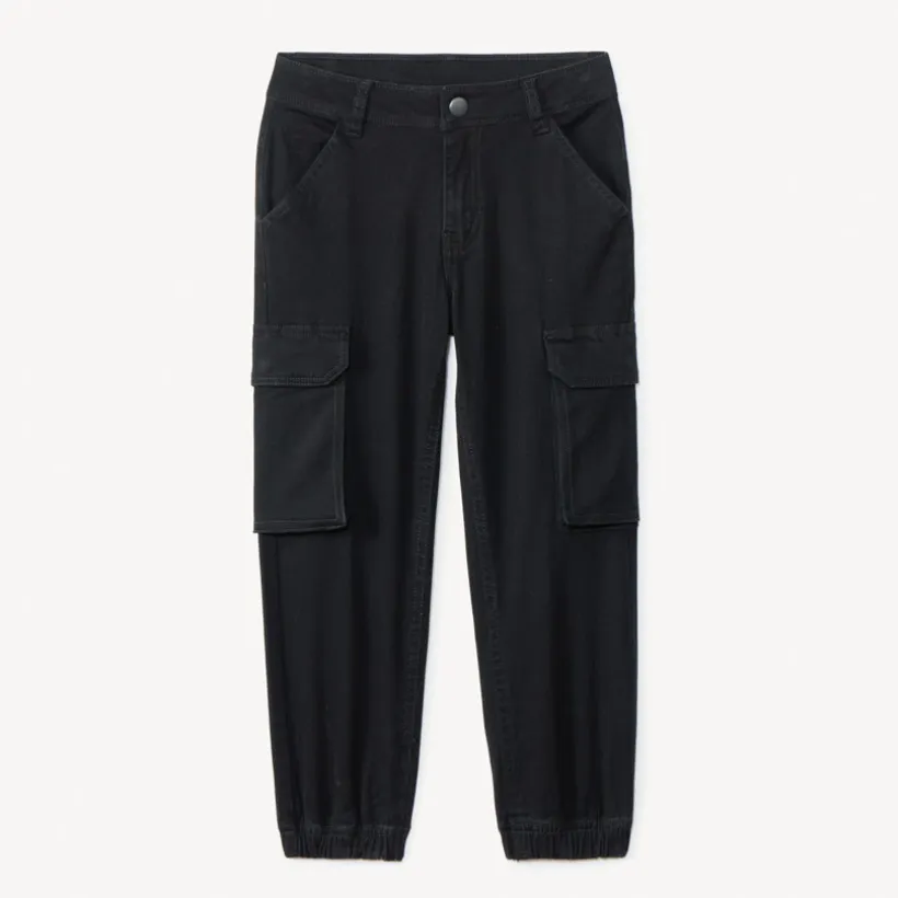 Pantalon cargo uni à poches soufflet pour garçon