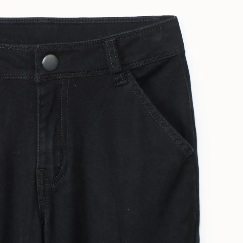 Pantalon cargo uni à poches soufflet pour garçon