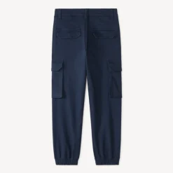 Pantalon cargo uni à poches soufflet pour garçon