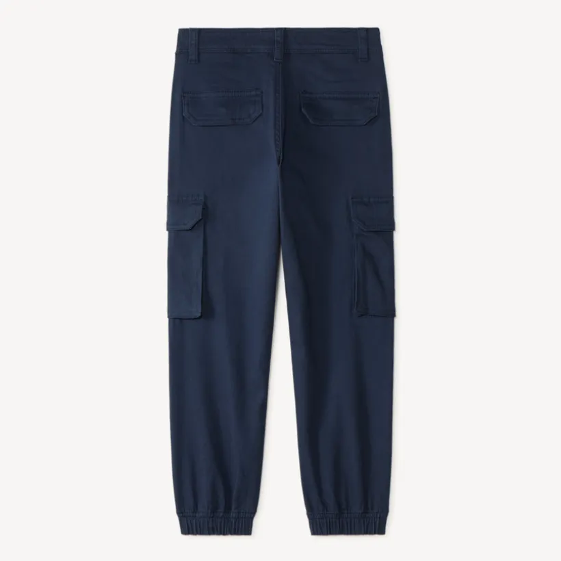 Pantalon cargo uni à poches soufflet pour garçon