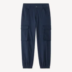 Pantalon cargo uni à poches soufflet pour garçon