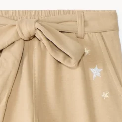 Pantalon de jogging fille coupe cargo avec ceinture à nouer