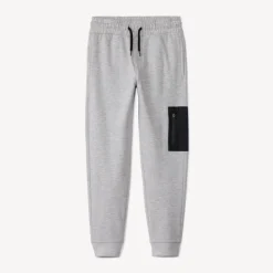 Pantalon de jogging molleton gris chiné pour garçon