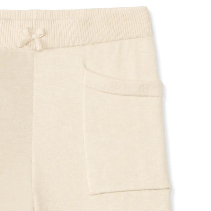 Pantalon de jogging tricot uni avec finition sans couture pour fille