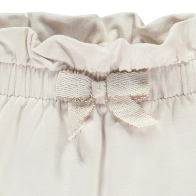 Pantalon de jogging uni avec nœud fantaisie pour bébé fille