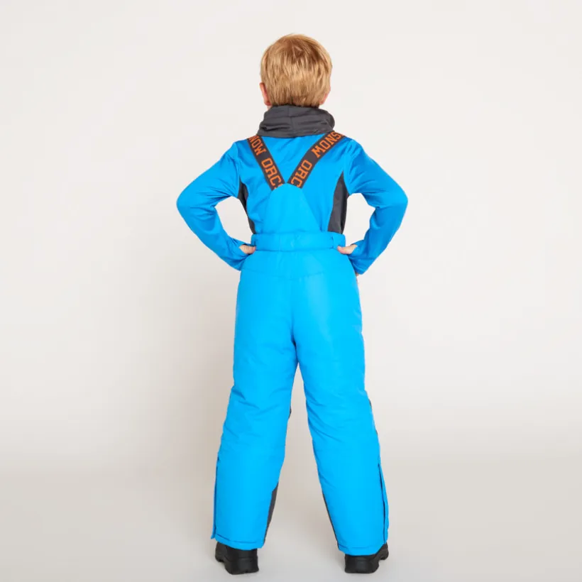 Pantalon de ski à bretelles amovibles fantaisies pour garçon