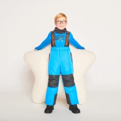 Pantalon de ski à bretelles amovibles fantaisies pour garçon
