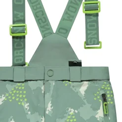 Pantalon de ski imprimé à bretelles amovibles pour garçon