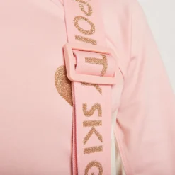 Pantalon de ski imprimé à bretelles amovibles pour fille
