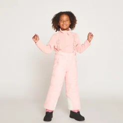 Pantalon de ski uni à bretelles amovibles pour fille