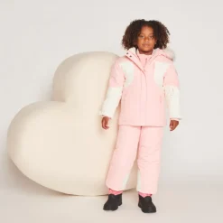Pantalon de ski uni à bretelles amovibles pour fille