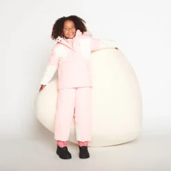 Pantalon de ski uni à bretelles amovibles pour fille